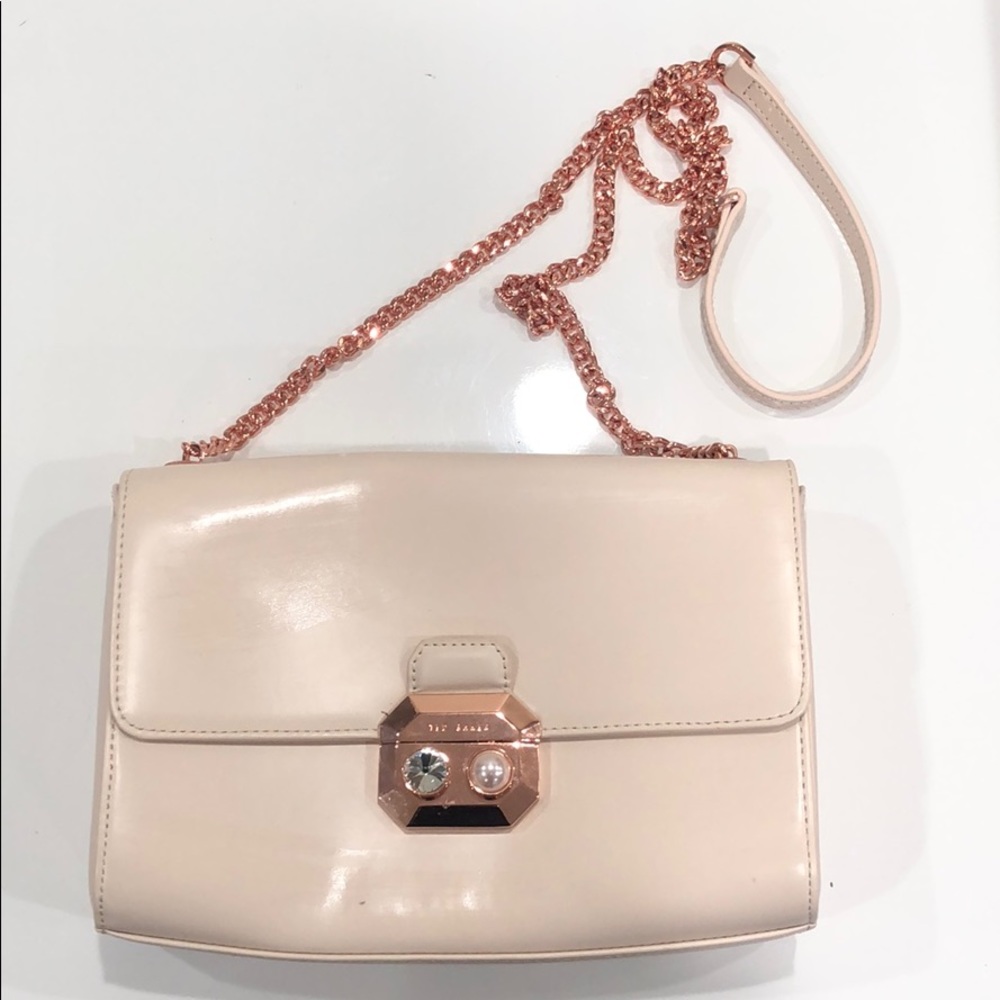 Ted Baker crystal and pearl lock crossbody